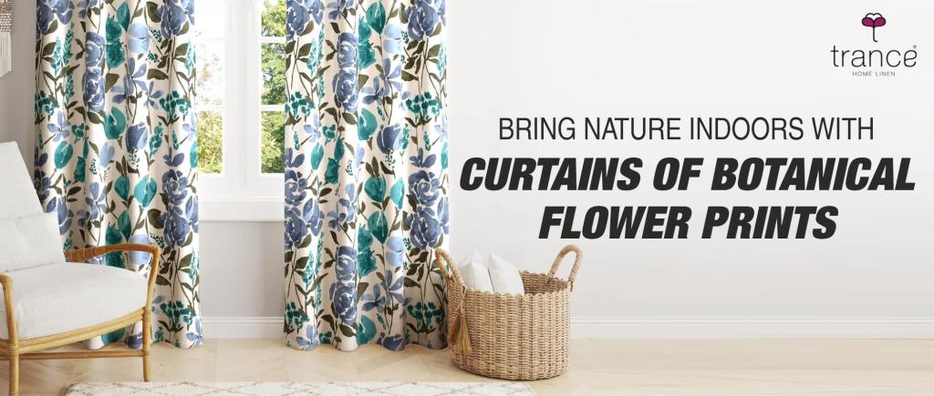 How to bring nature indoors with curtains of botanical flower prints